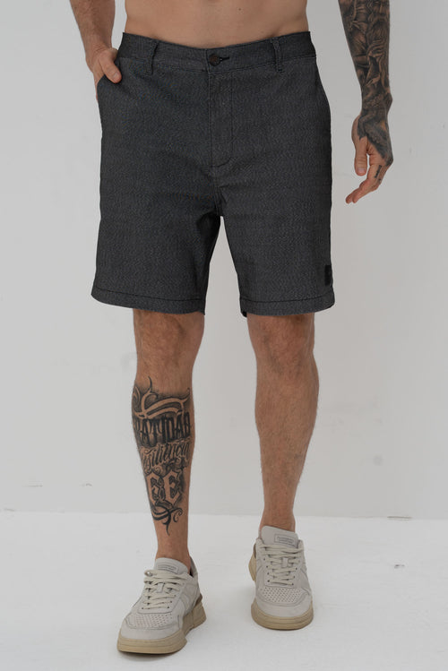 Bermuda Chino Reta Masculina Vicinal Preto