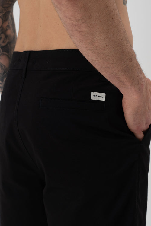 Bermuda Chino Reta Masculina Vicinal Preto