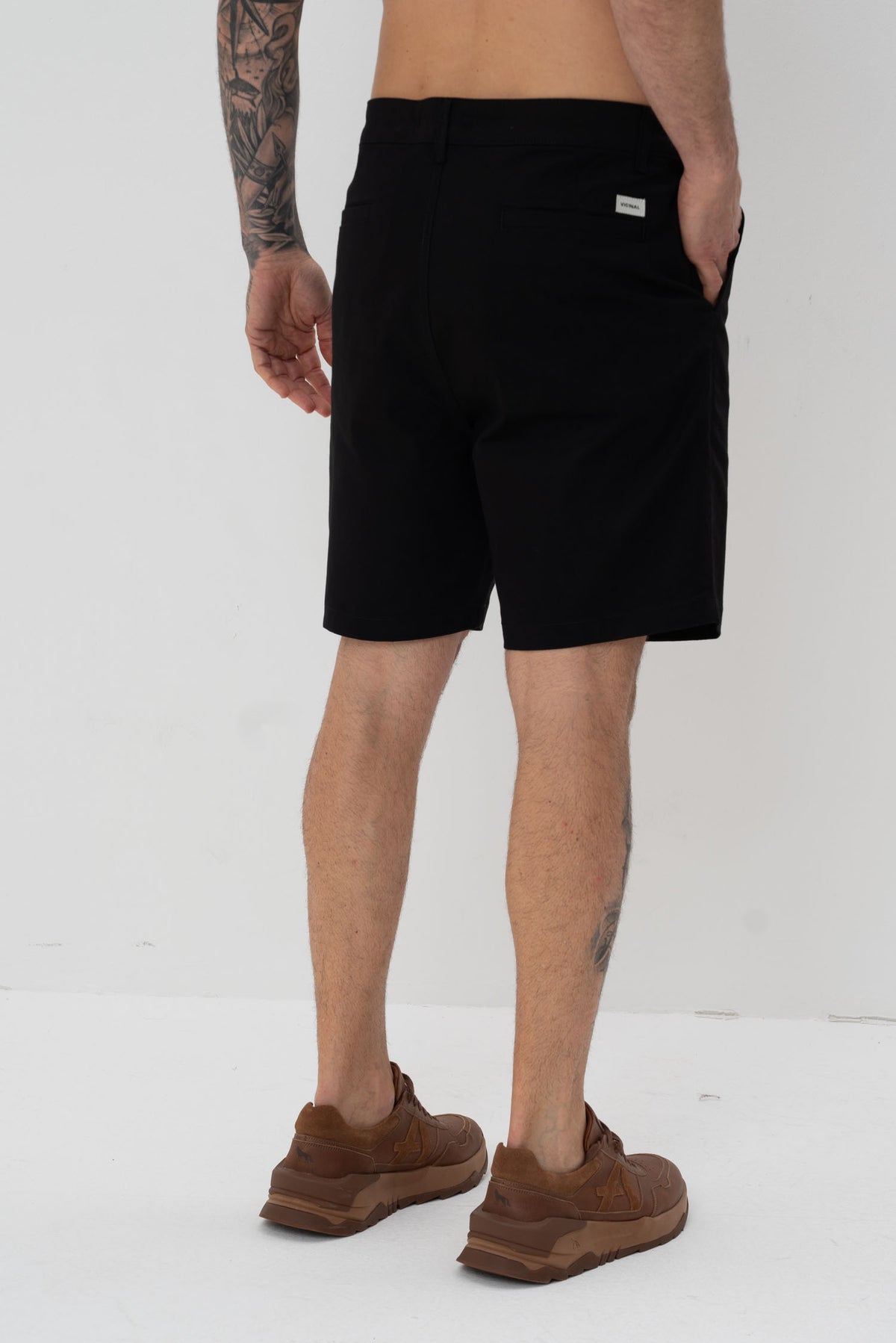 Bermuda Chino Reta Masculina Vicinal Preto