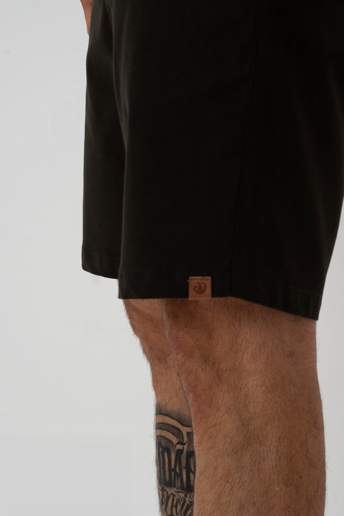 Bermuda Chino Fit Sarja Masculina Vicinal Verde Militar