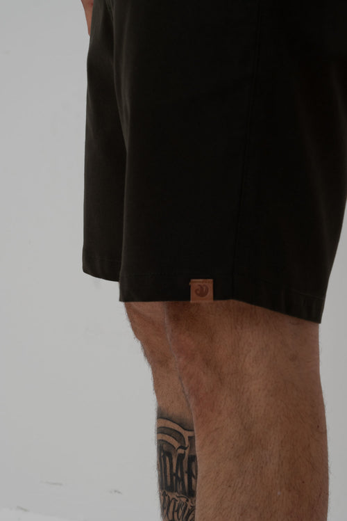 Bermuda Chino Fit Sarja Masculina Vicinal Verde Militar