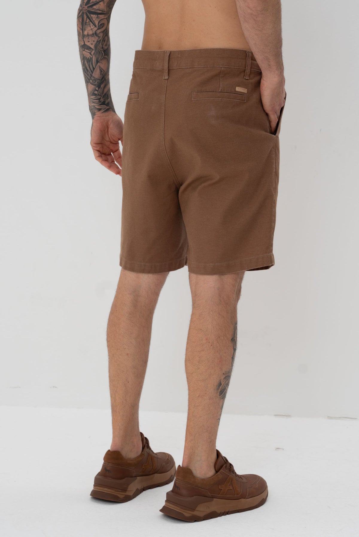 Bermuda Sarja Chino Fit Masculina Vicinal Marrom