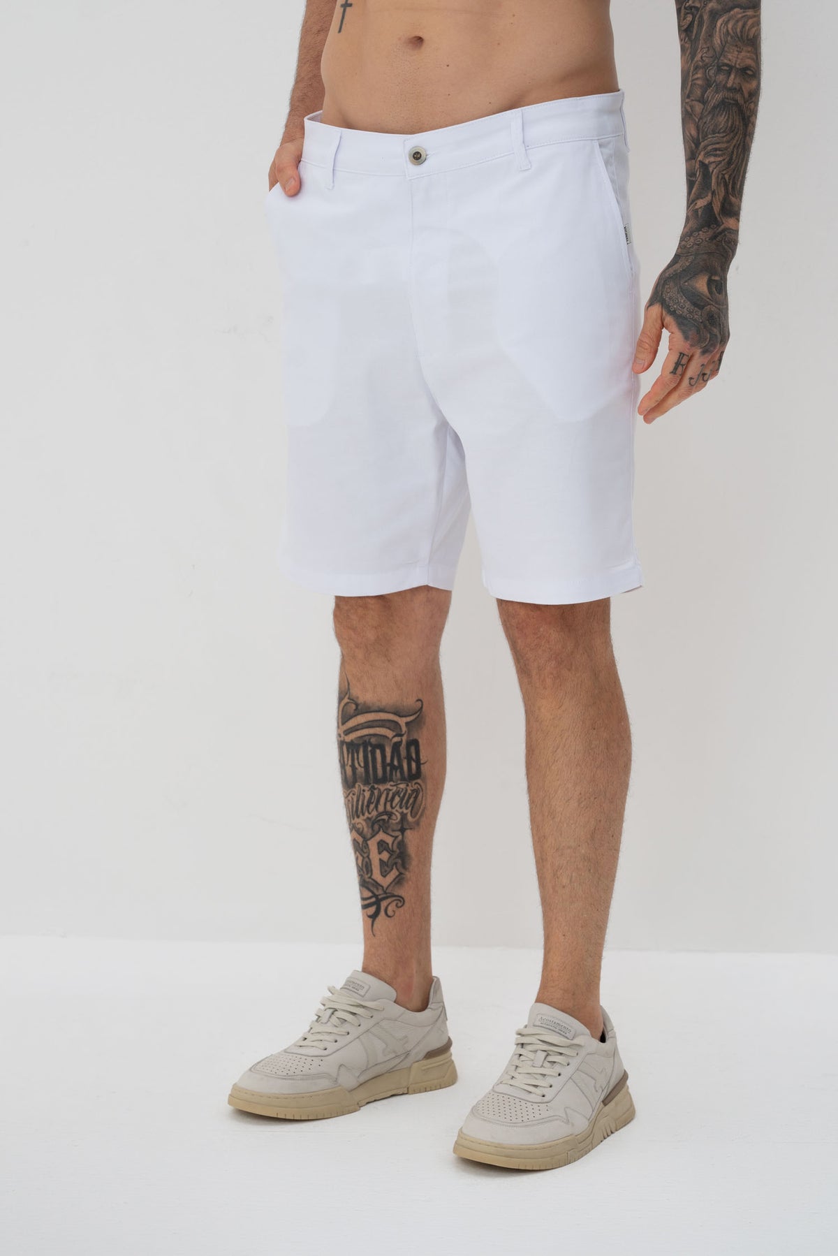 Bermuda Sarja Masculina Vicinal Branco