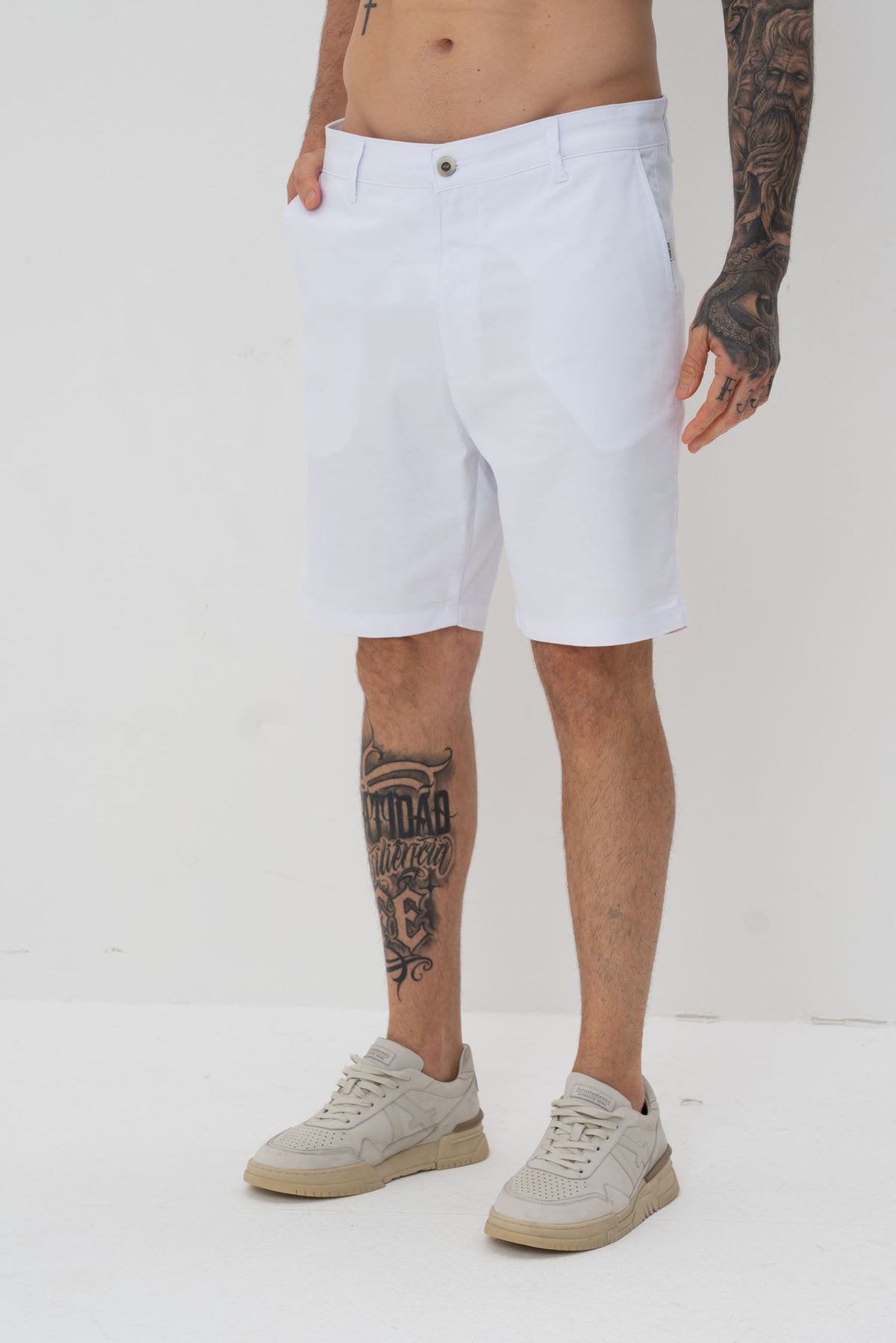 Bermuda Sarja Masculina Vicinal Branco