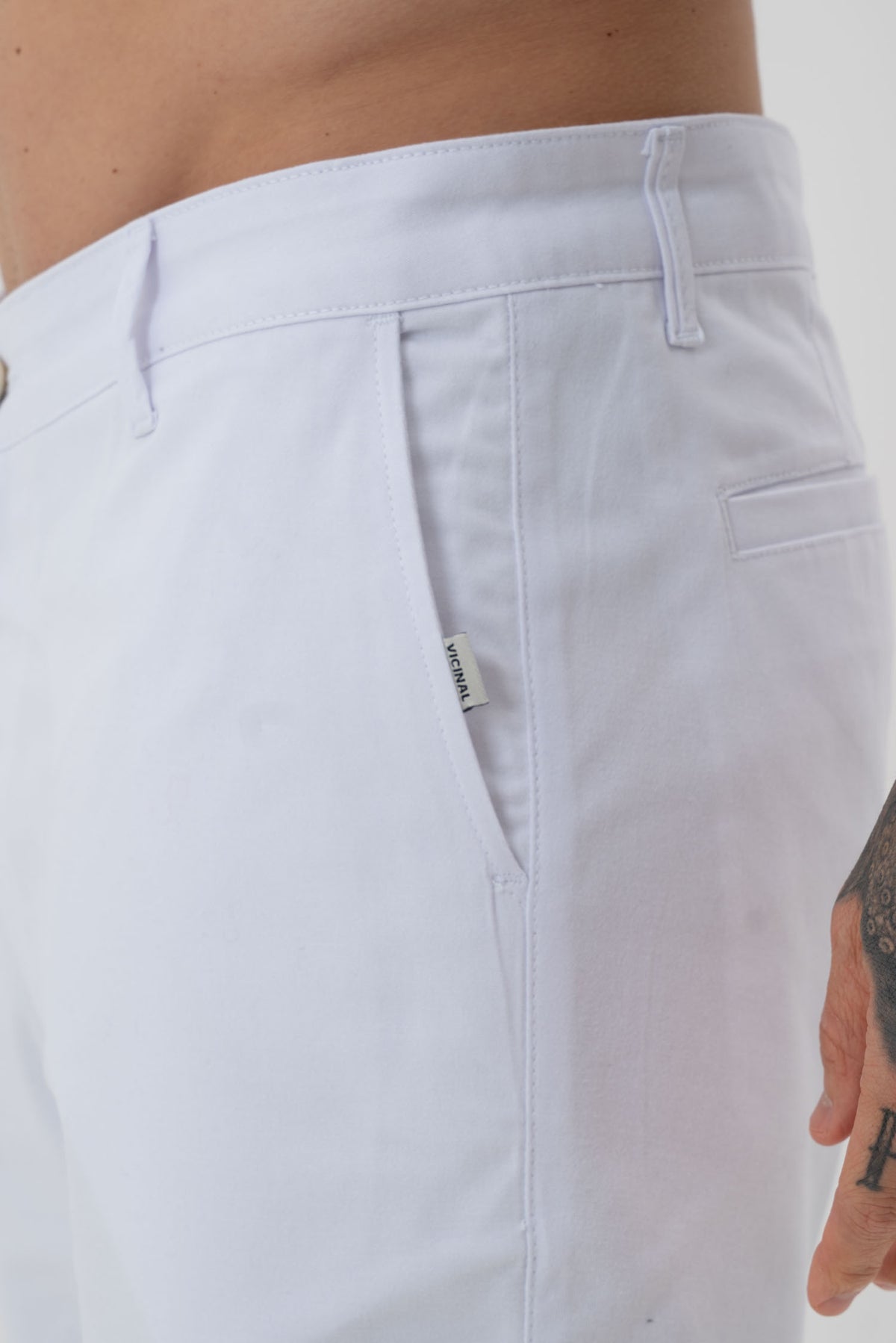 Bermuda Sarja Masculina Vicinal Branco