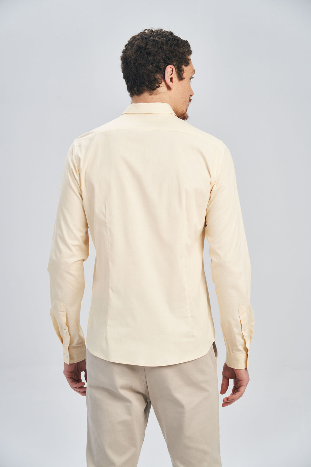 Camisa Manga Longa Office Masculina Acostamento Branco