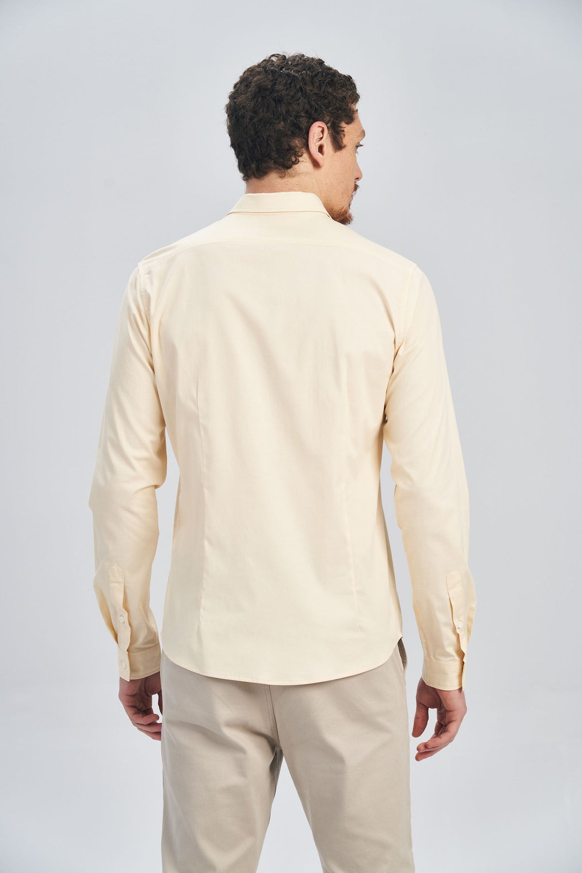 Camisa Manga Longa Office Masculina Acostamento Branco