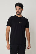 Camiseta Casual Estampada Masculina Acostamento Preto