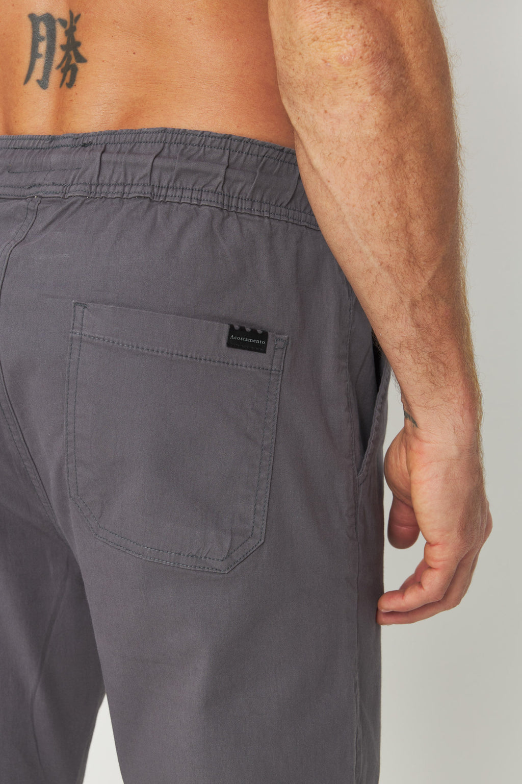 Calça Sarja Jogger Masculina Acostamento Chumbo