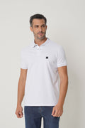 Polo Classic Masculina Acostamento Branco