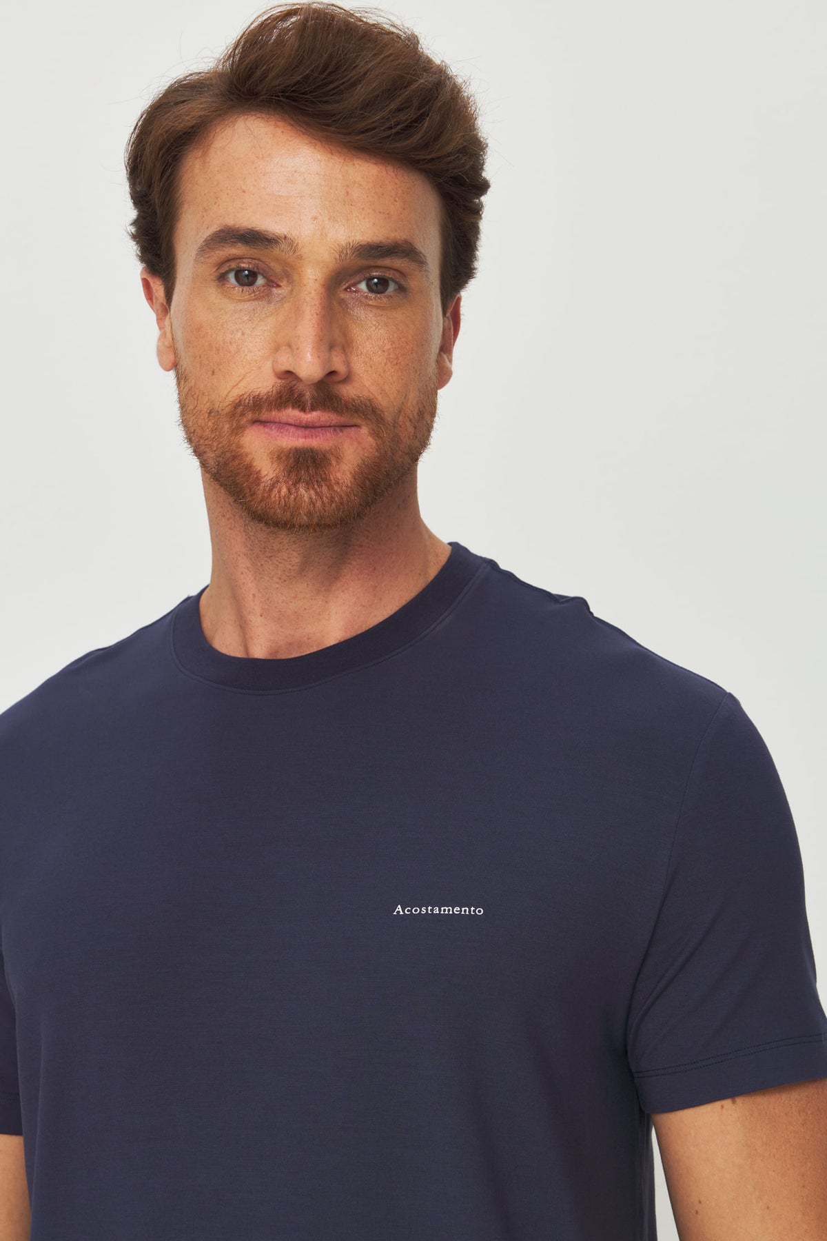Camiseta Modal Clássica Masculina Acostamento Marinho
