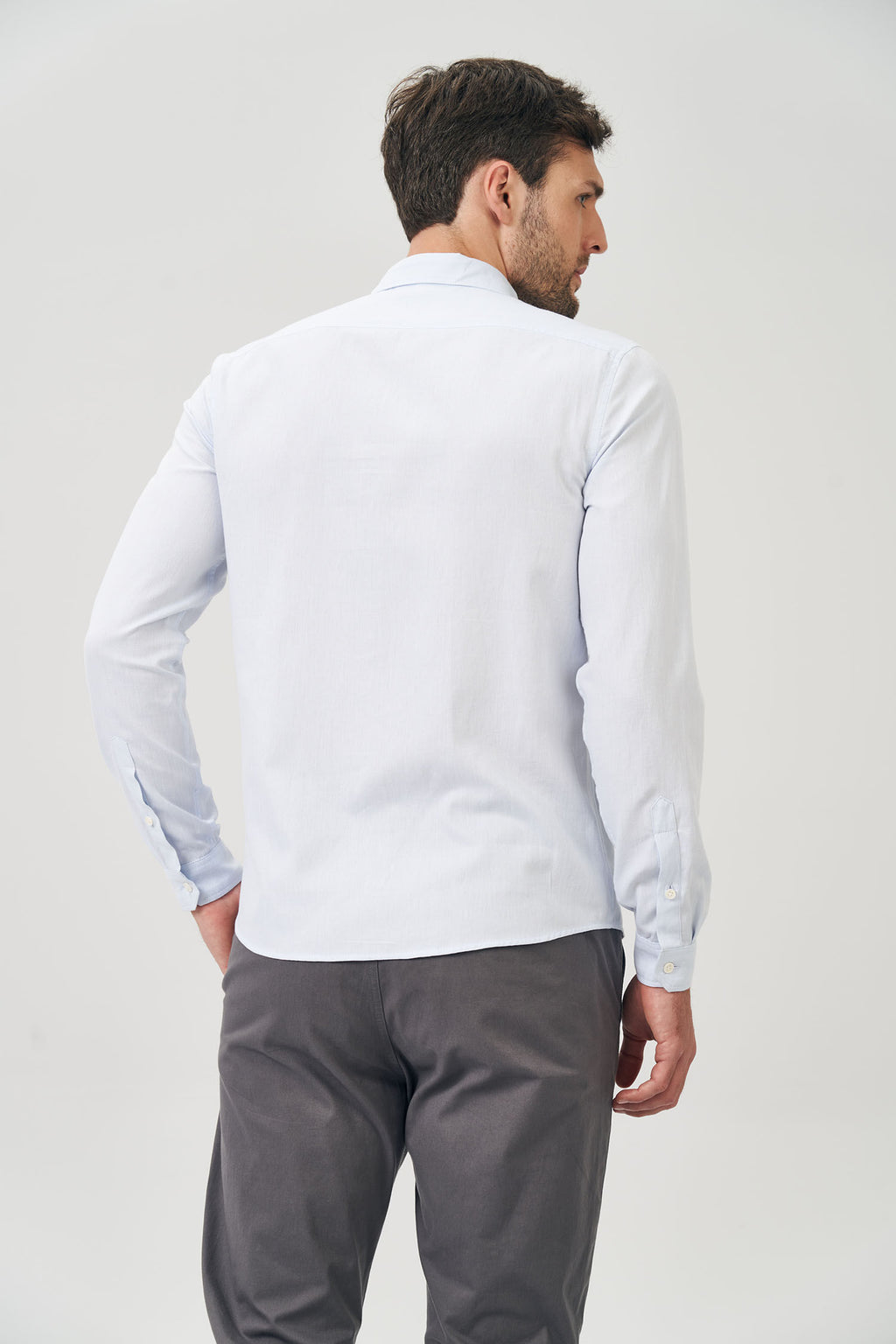 Camisa Manga Longa Authentic Masculina Acostamento Azul Claro
