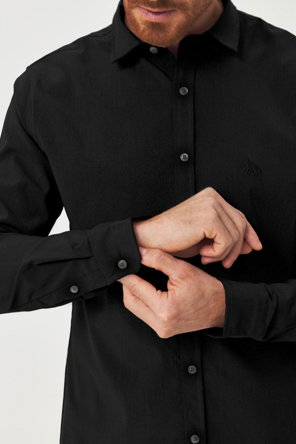 Camisa Tech Manga Longa Basic Masculino Acostamento Preto