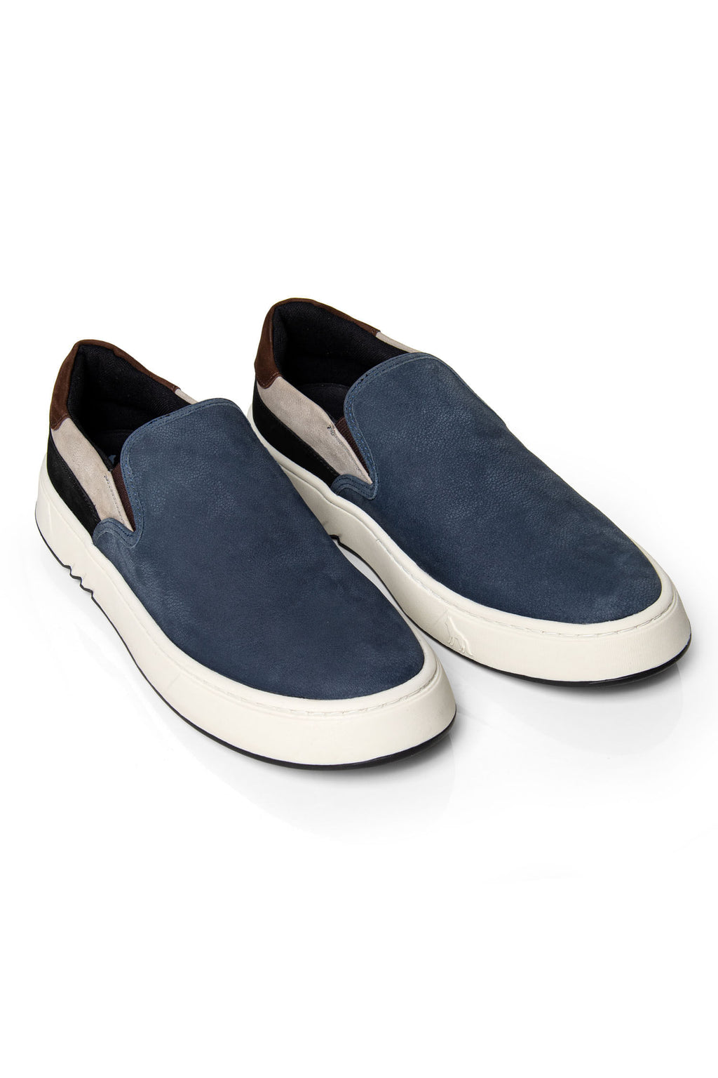 Tênis Slip On Recortes Masculino Acostamento Azul