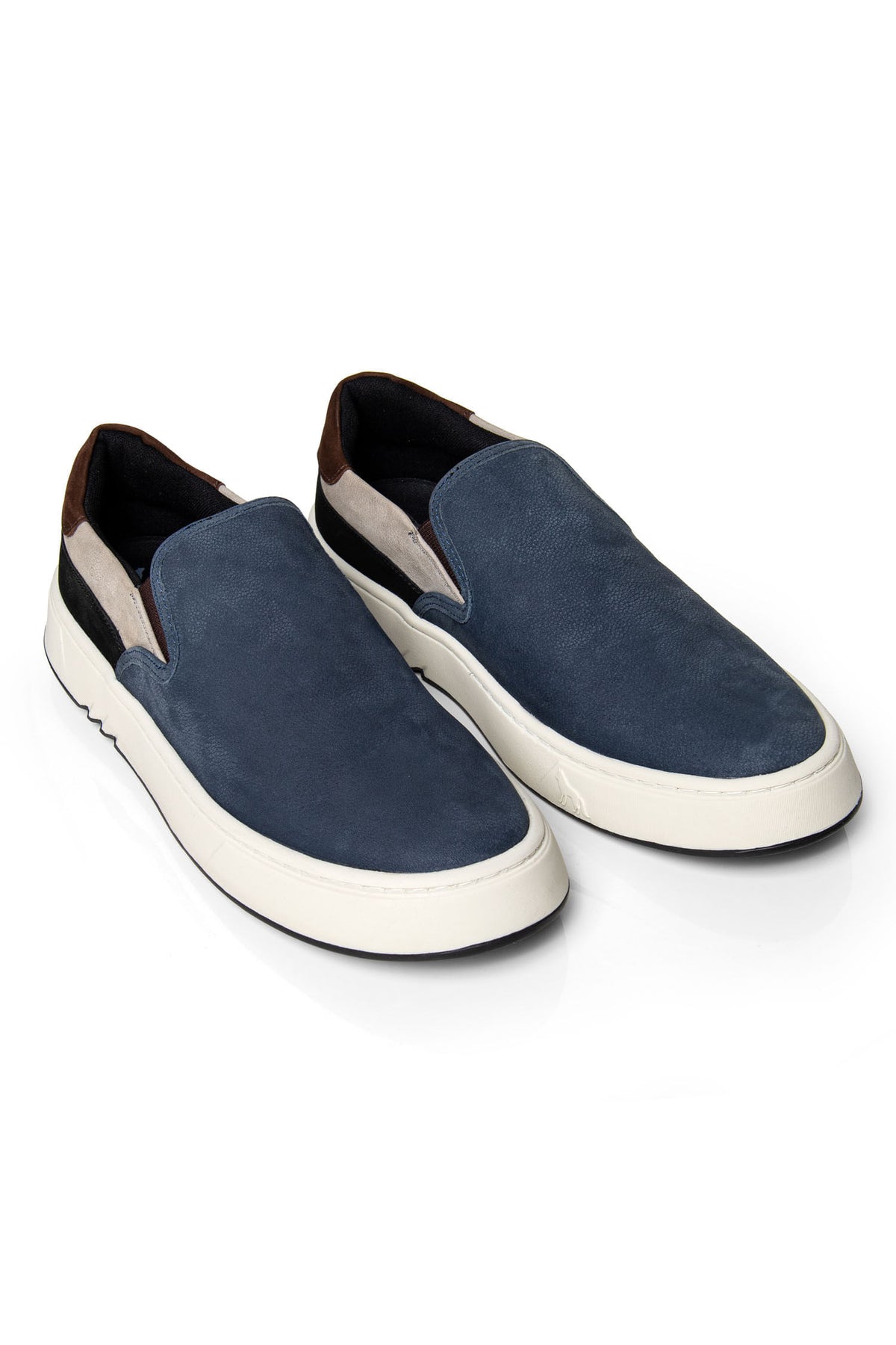 Tênis Slip On Recortes Masculino Acostamento Azul