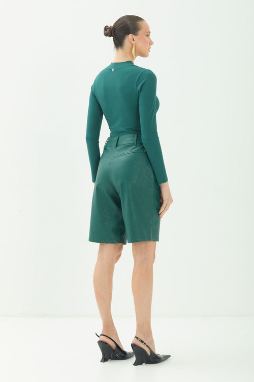 Bermuda PU Elegance ACT Feminina Deep Forest