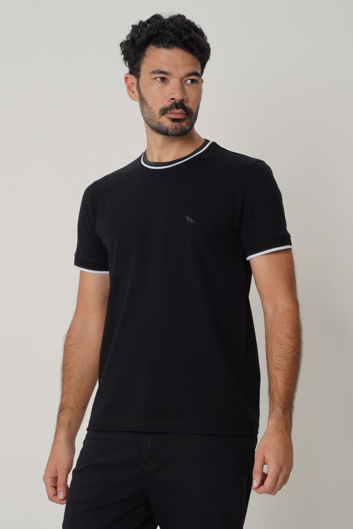 Camiseta Com Elastano Masculina Acostamento Preto