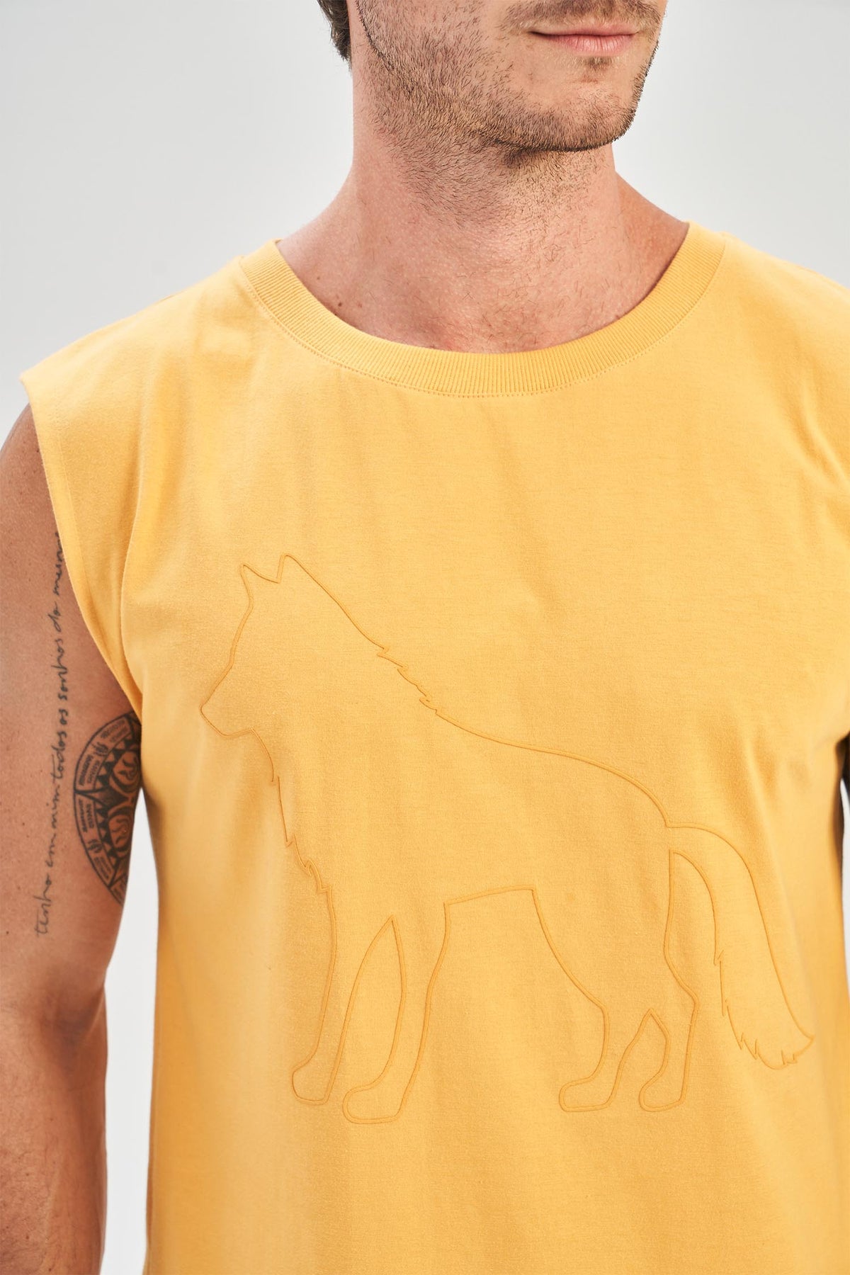 Regata Machão Wolf Masculina Acostamento Branco