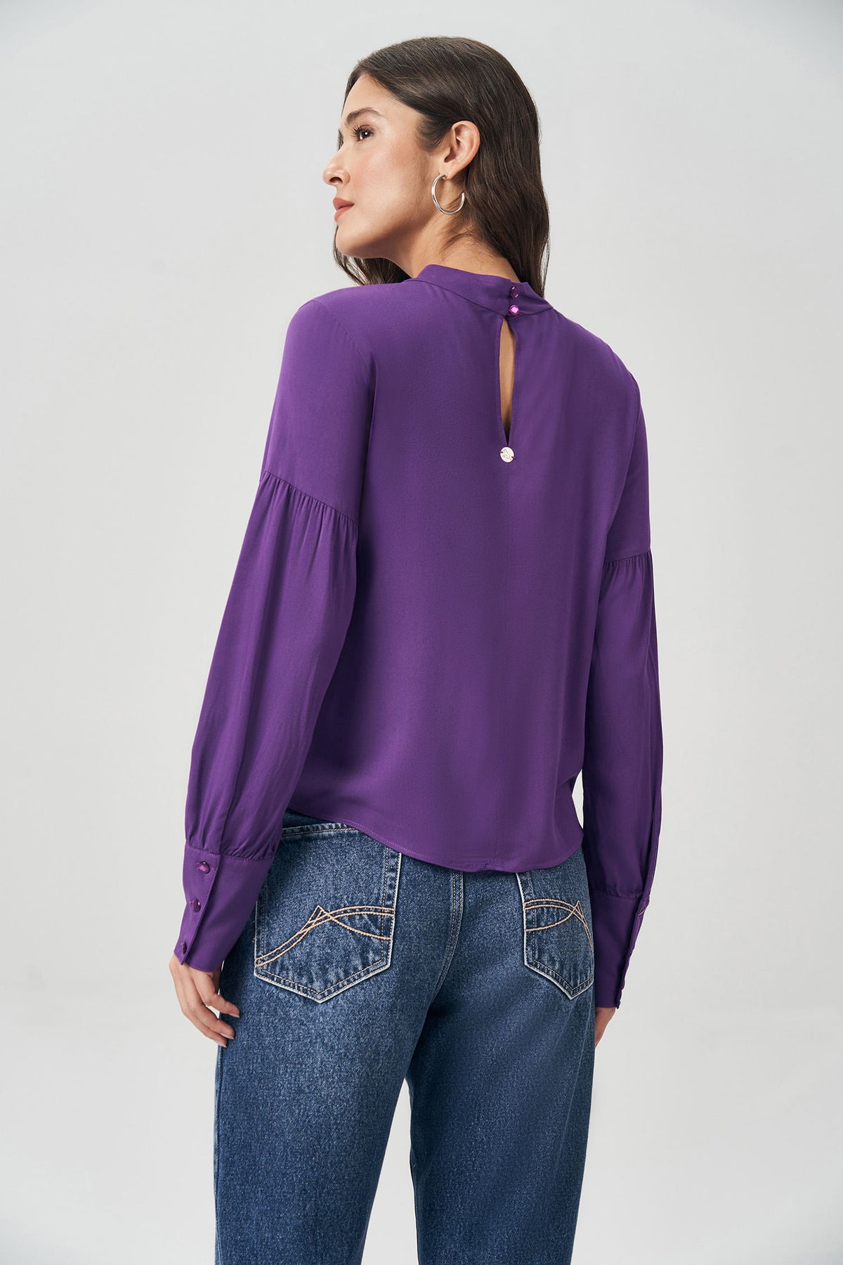 Blusa Manga Record Feminina Acostamento Purple