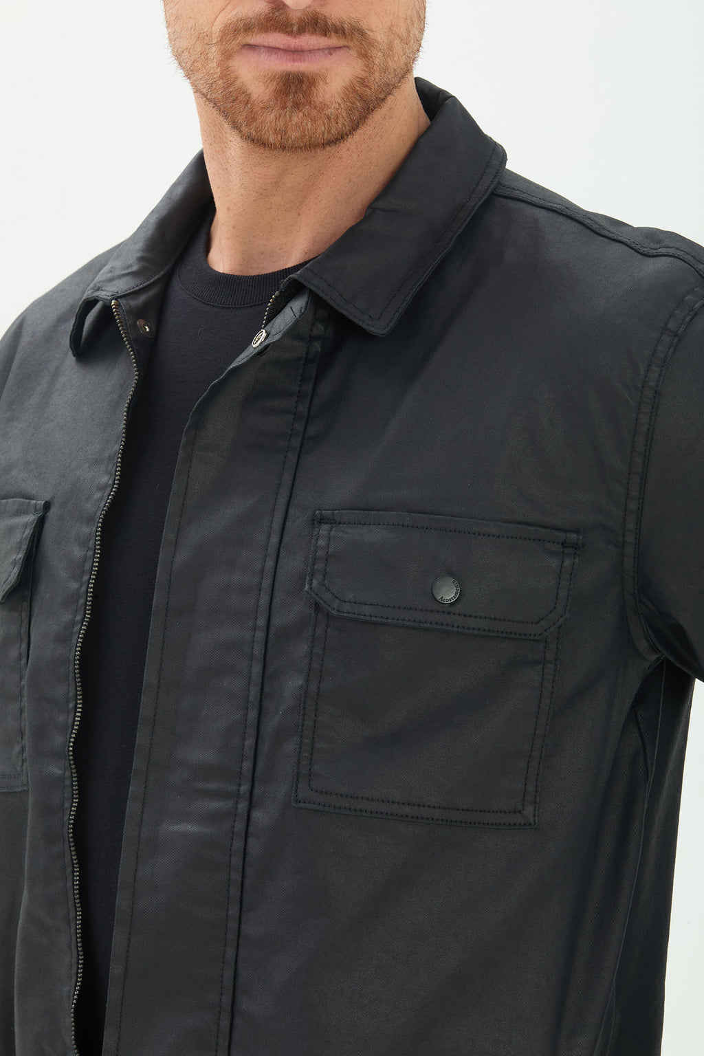 Jaqueta Jeans Casual Masculina Acostamento Preto