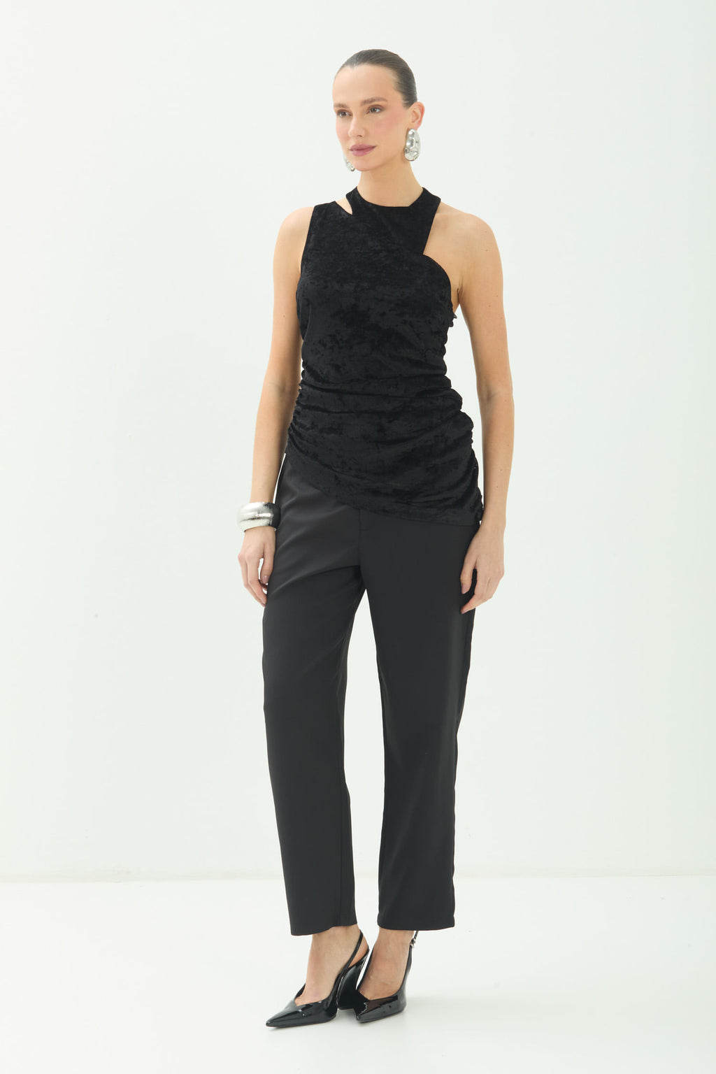 Blusa Assimétrica ACT Feminina Preto