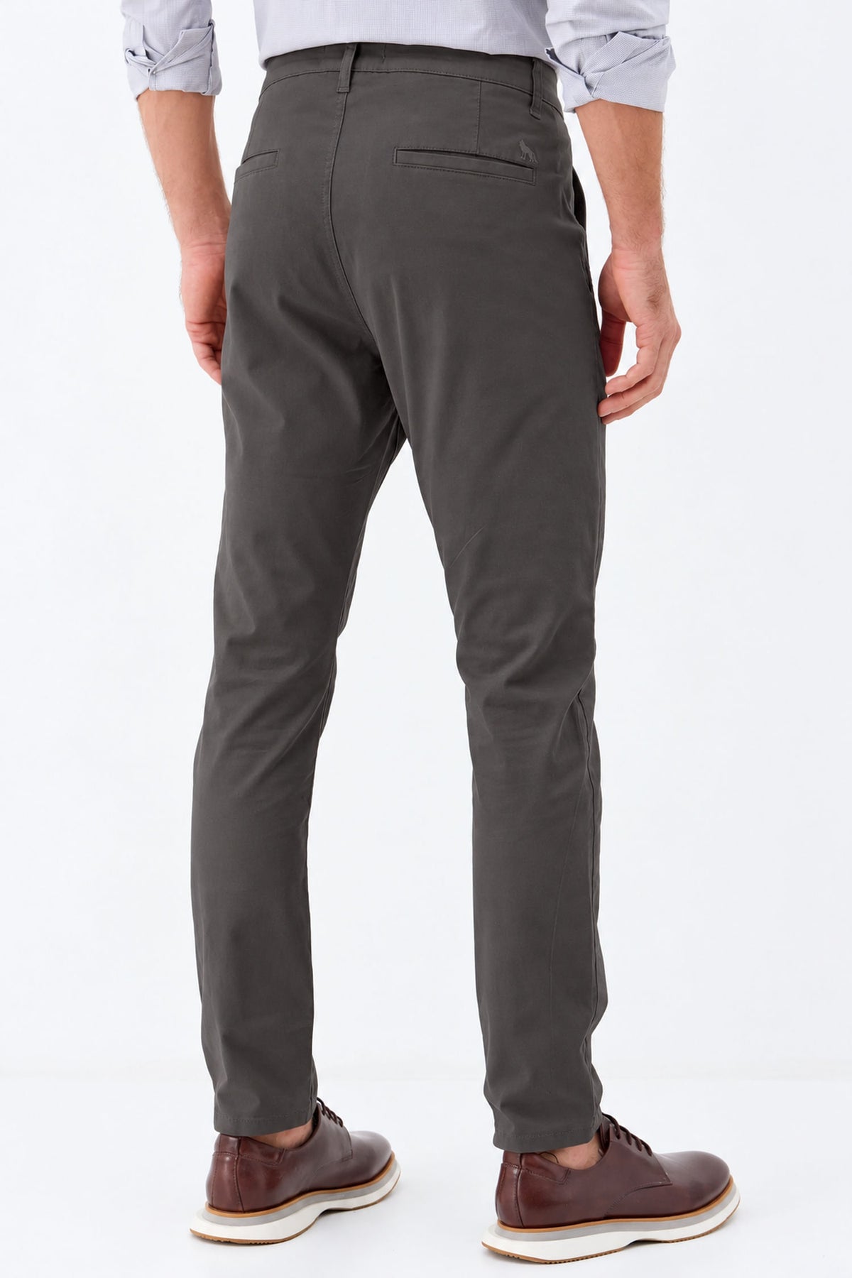 Calça Scrivania Clássica Masculina Acostamento Chumbo