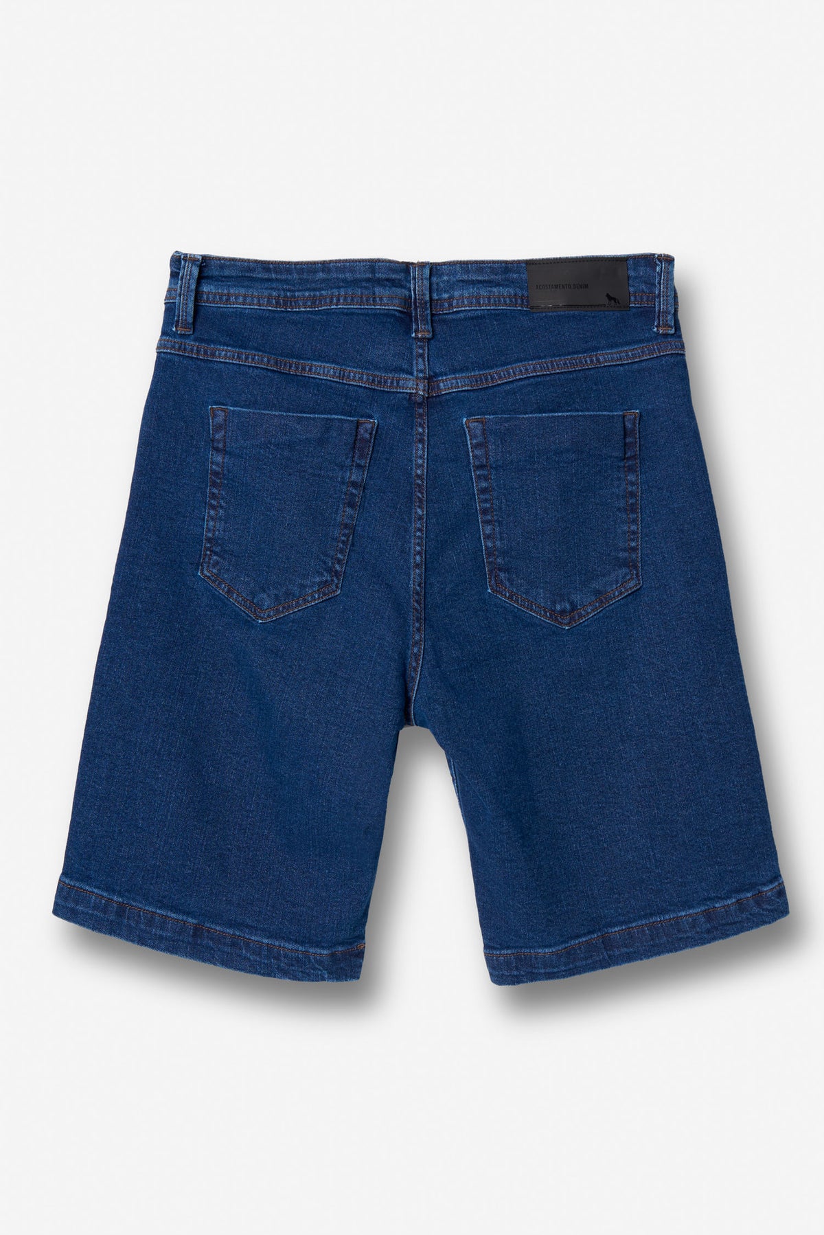 Bermuda Jeans Clássica Masculina Acostamento Jeans Escuro