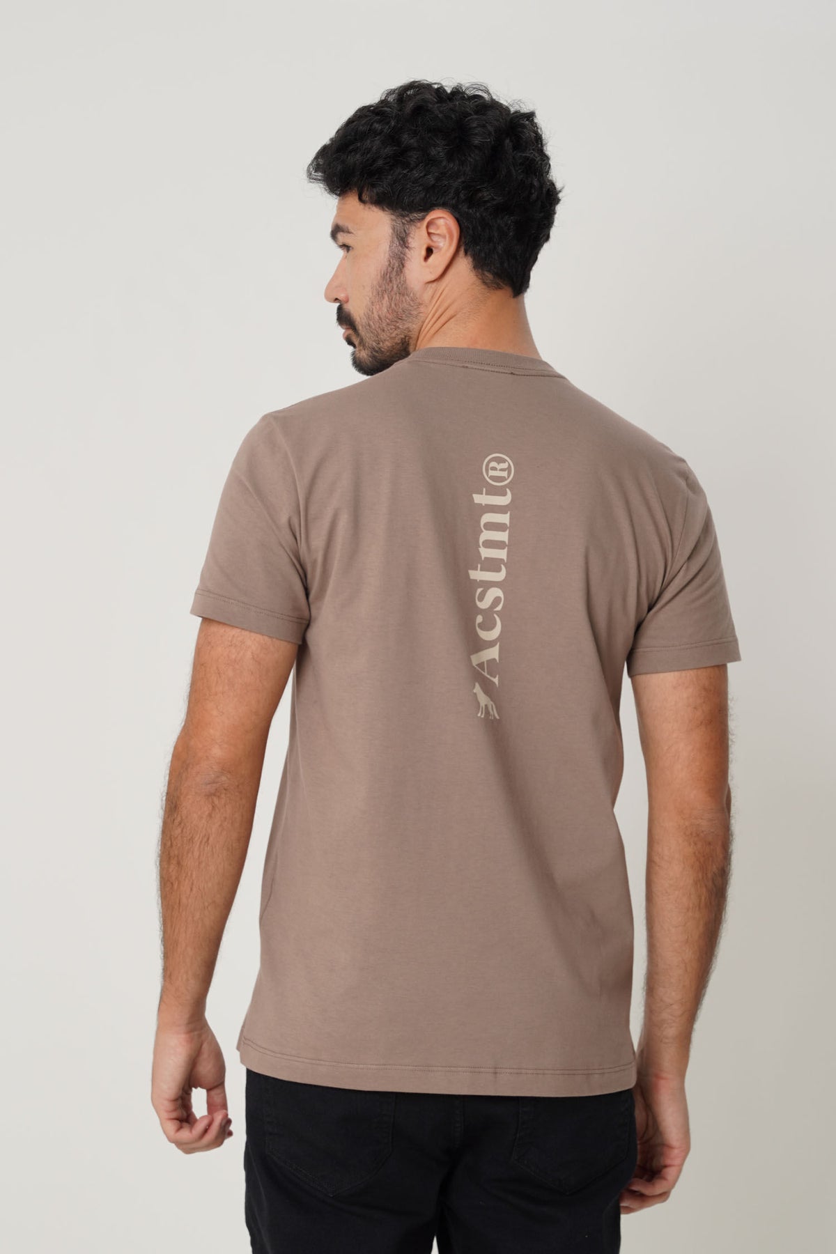 Camiseta Street Casual Masculina Acostamento Capuccino