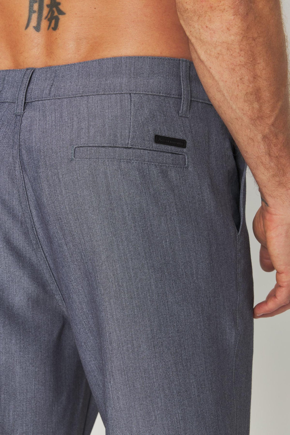 Bermuda Alfaiataria Masculina Acostamento Marinho Mesclado
