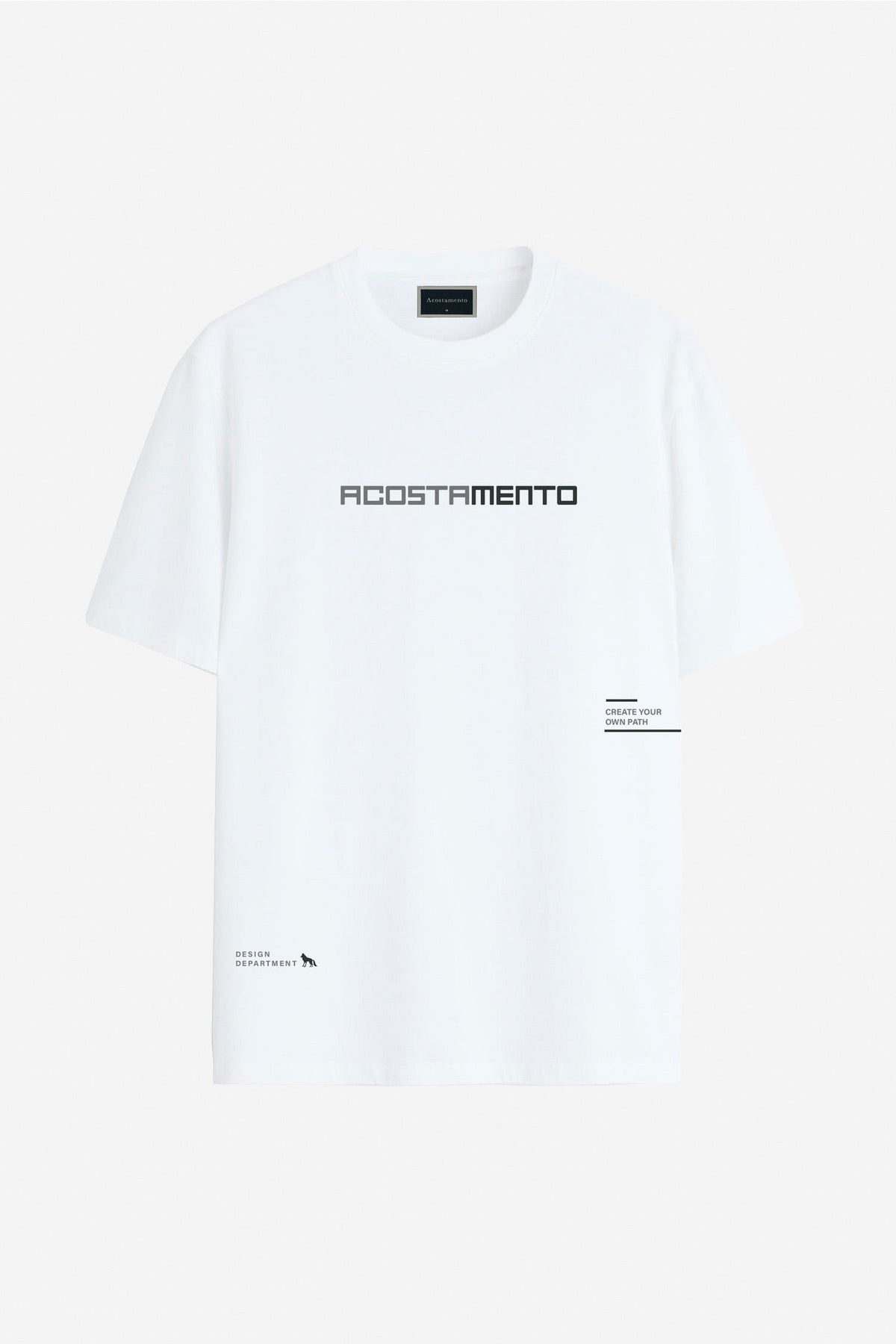 Camiseta Estampa Minimalista Masculina Acostamento Branco