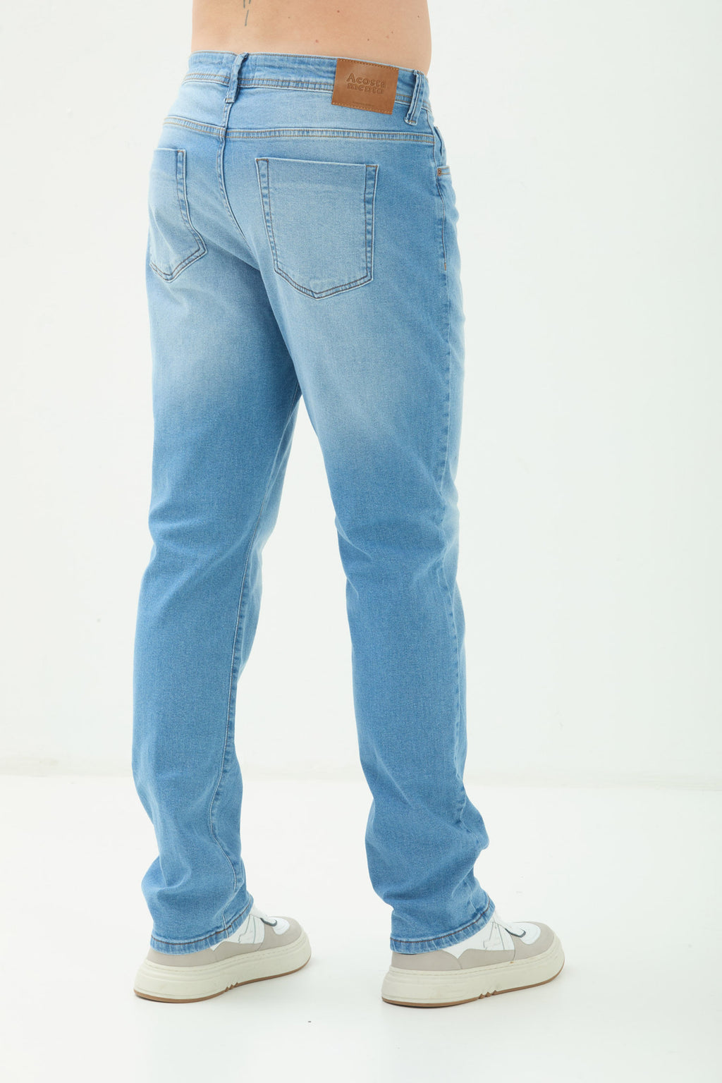 Calça Jeans Rock Tradicional Masculina Acostamento Jeans Intermediario