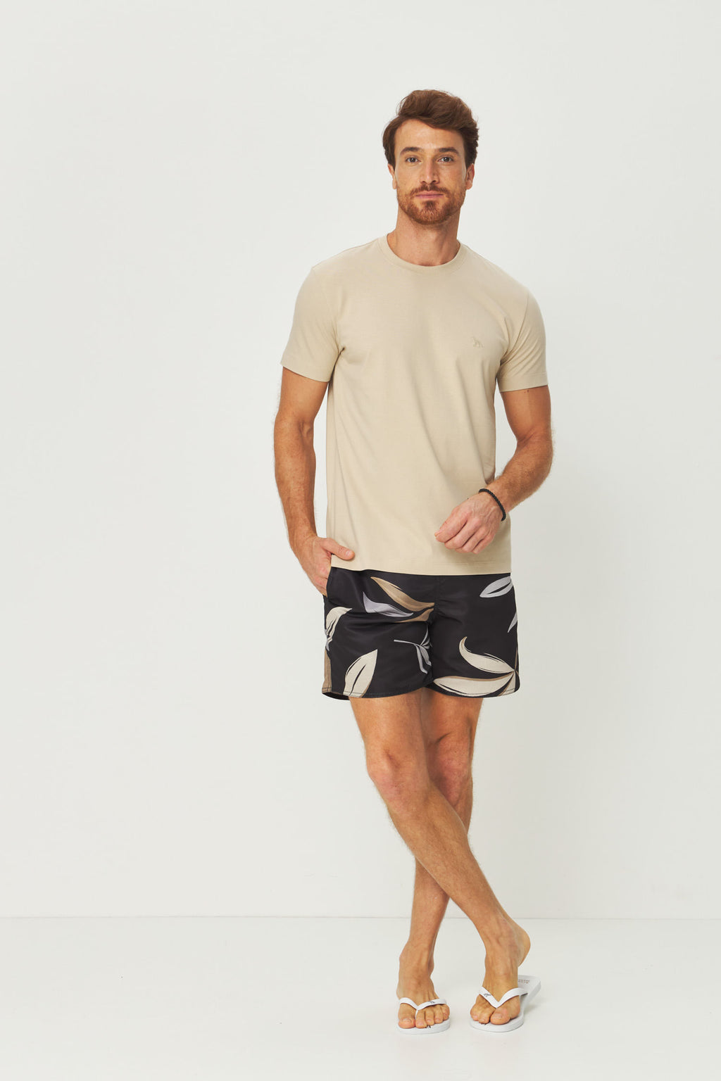 Short Estampado Masculino Acostamento Wolf Floral