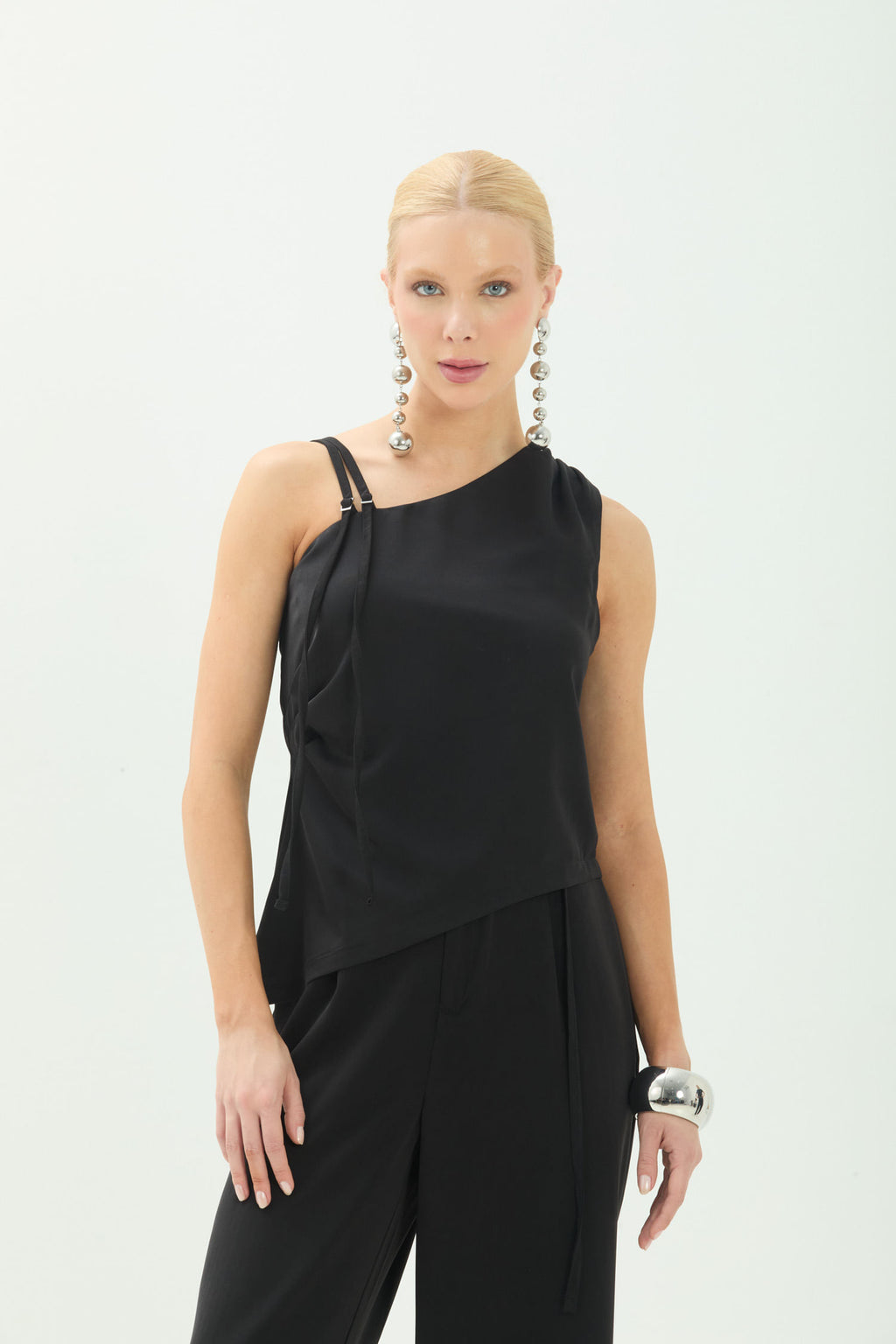 Calça Pantalona Alfaiataria ACT Feminina Preto