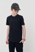 Camiseta Casual Estampada Menino Acostamento Next Preto