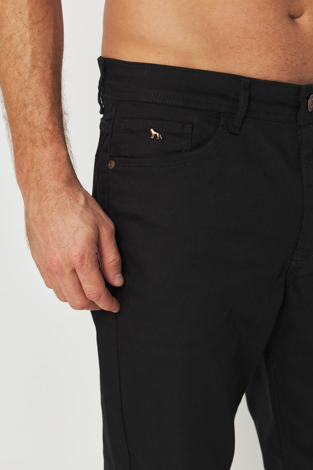 Calça Sarja Skinny Masculina Acostamento Preto