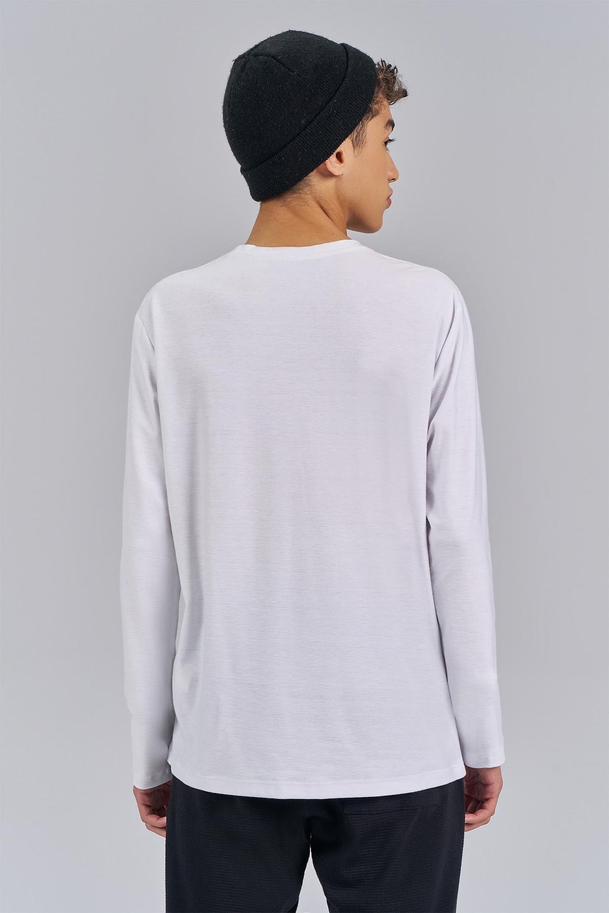 Camiseta Manga Longa Wolf Menino Acostamento Next Branco
