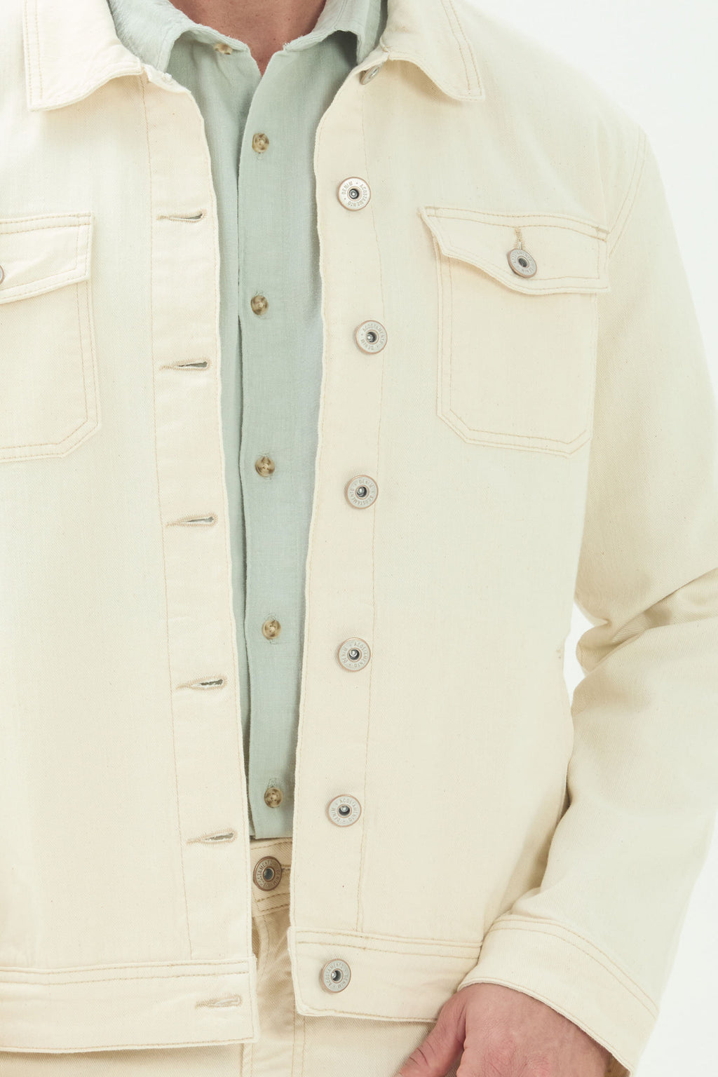Jaqueta De Sarja Com Bolsos Masculina Acostamento Off White