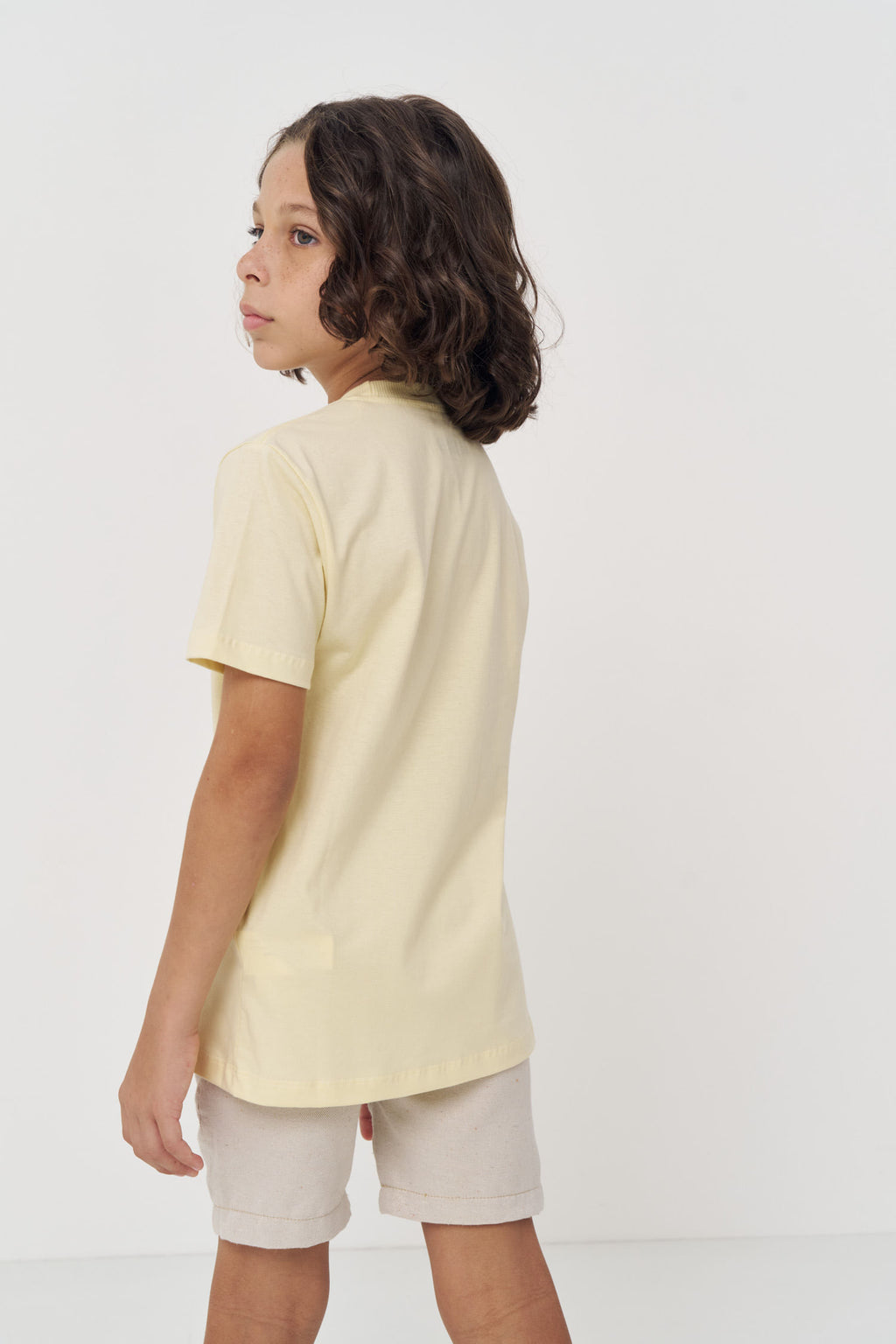 Camiseta Essencial Menino Acostamento Next Amarelo Sunlight