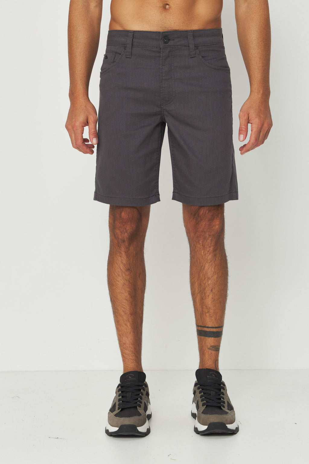 Bermuda Sarja Andrews Masculina Acostamento Chumbo