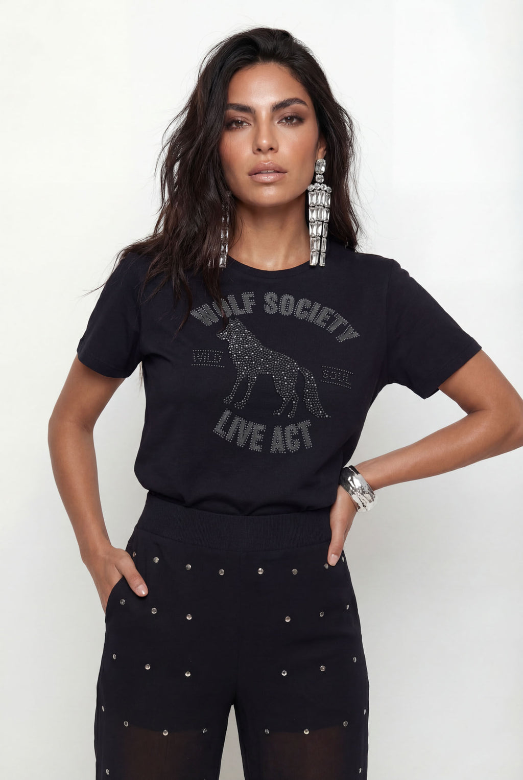 T-Shirt Silk Com Termocolante ACT Feminina Off White
