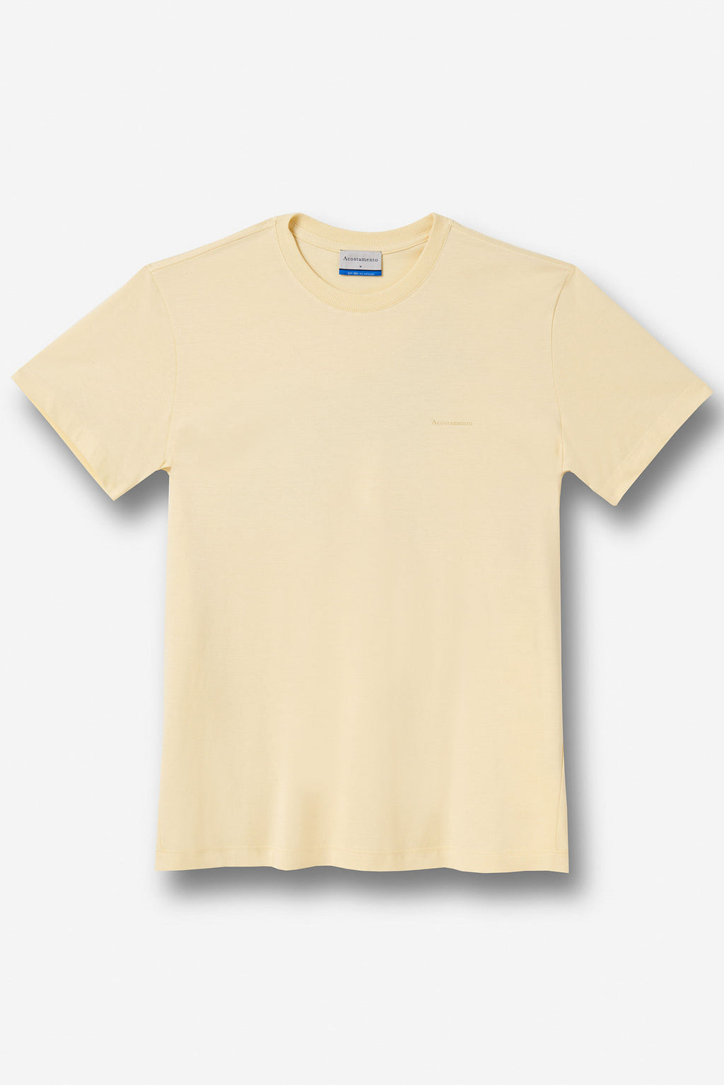 Camiseta Básica Silk Minimalista Masculina Acostamento Amarelo Sunlight