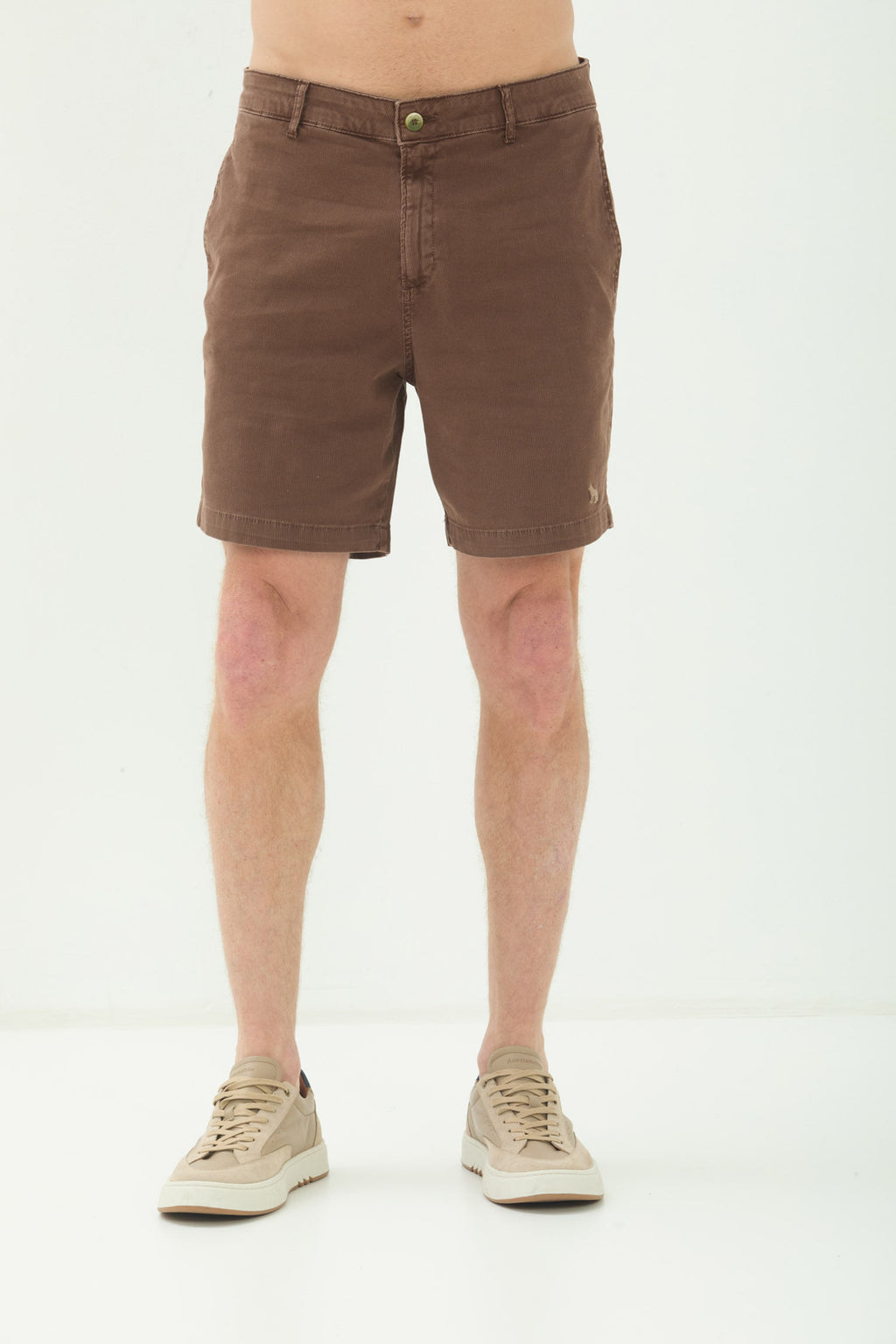 Bermuda Texturizada Masculina Acostamento Marrom