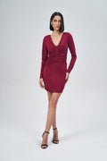 Vestido Franzido Black Feminino Acostamento Berry