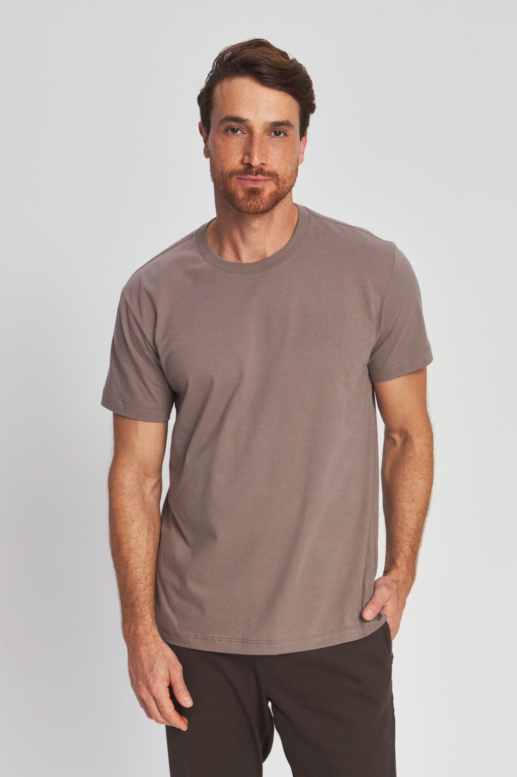 Camiseta Minimalista Masculina Acostamento Capuccino
