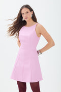 Vestido Acinturado PU ACT Feminino Pink Sunset