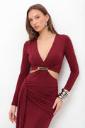 Body Com Recortes ACT Feminino Red Wine
