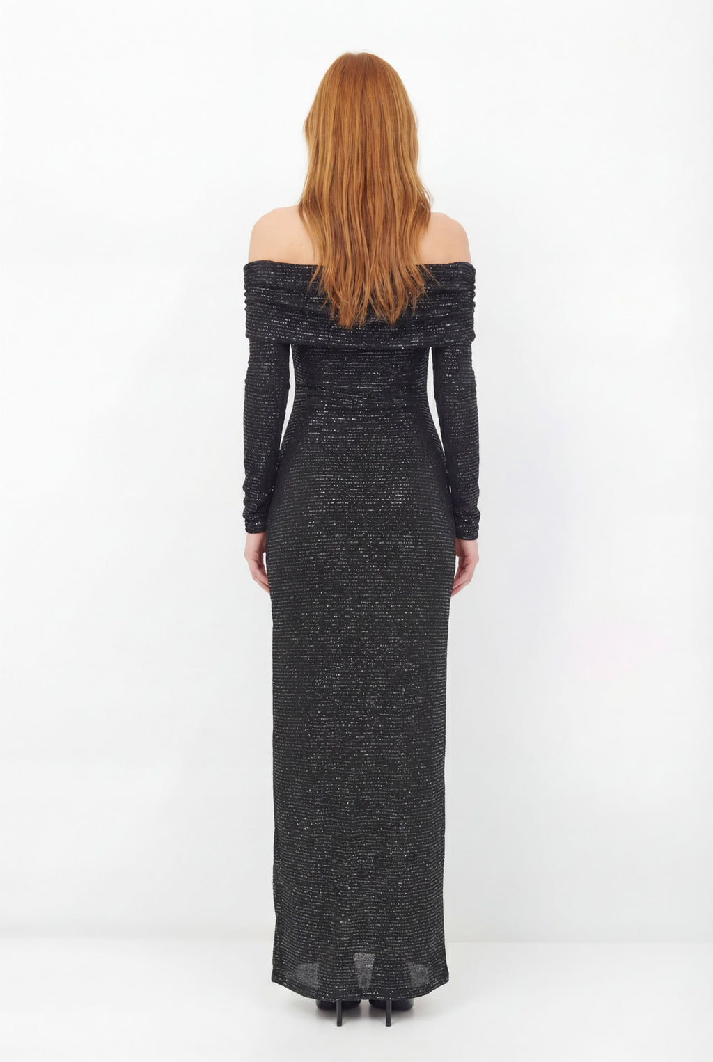 Vestido Longo Com Fenda ACT Feminino Preto