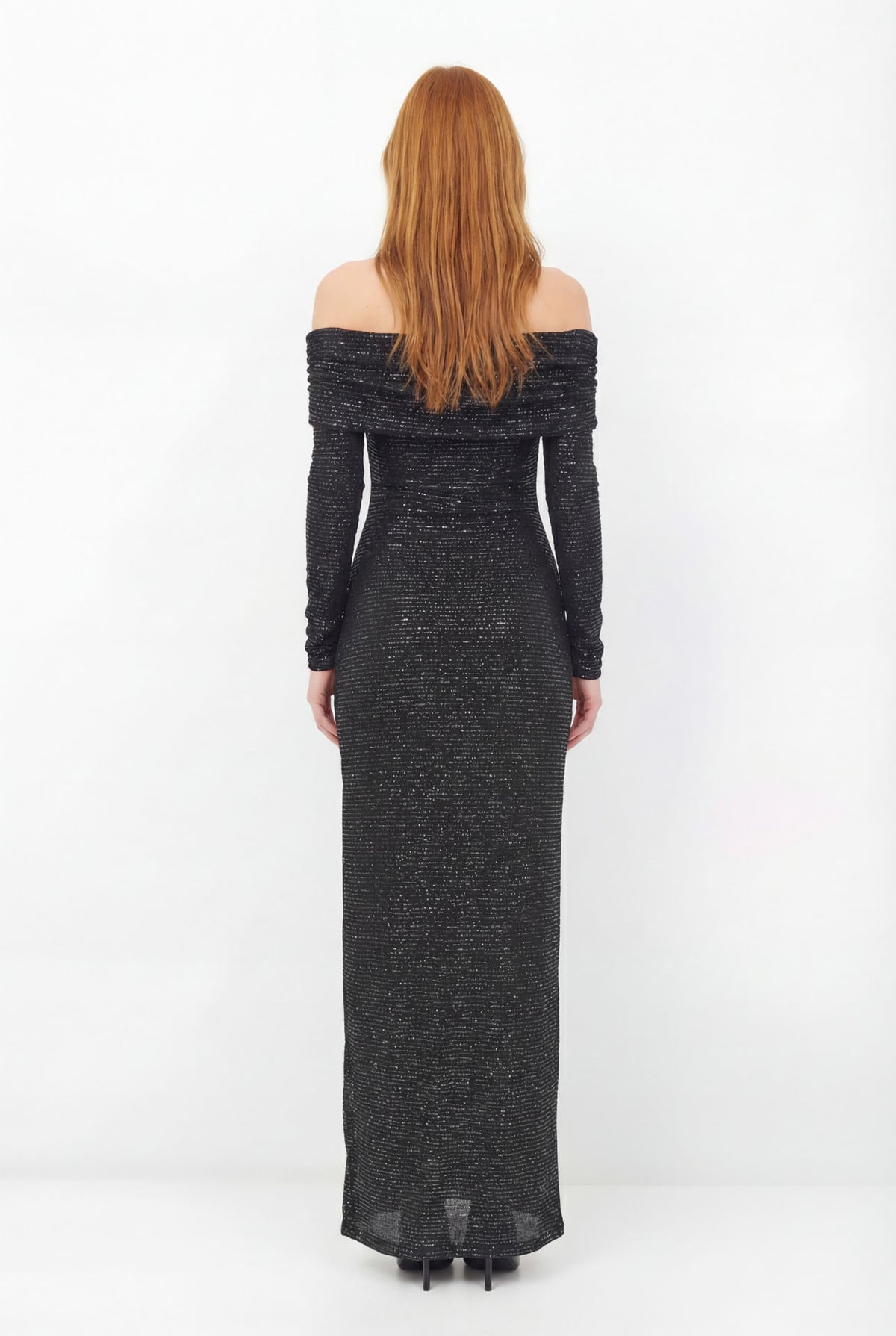 Vestido Longo Com Fenda ACT Feminino Preto