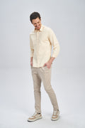 Camisa Manga Longa Office Masculina Acostamento Branco