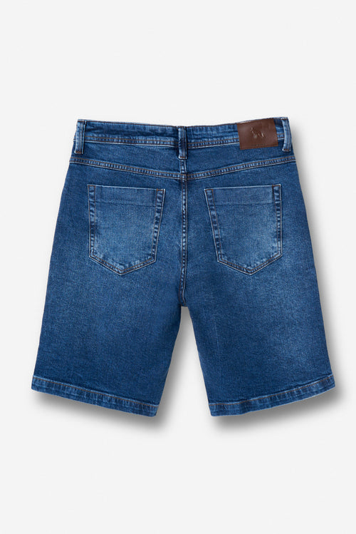 Bermuda Jeans Casual Masculina Acostamento Jeans Intermediario